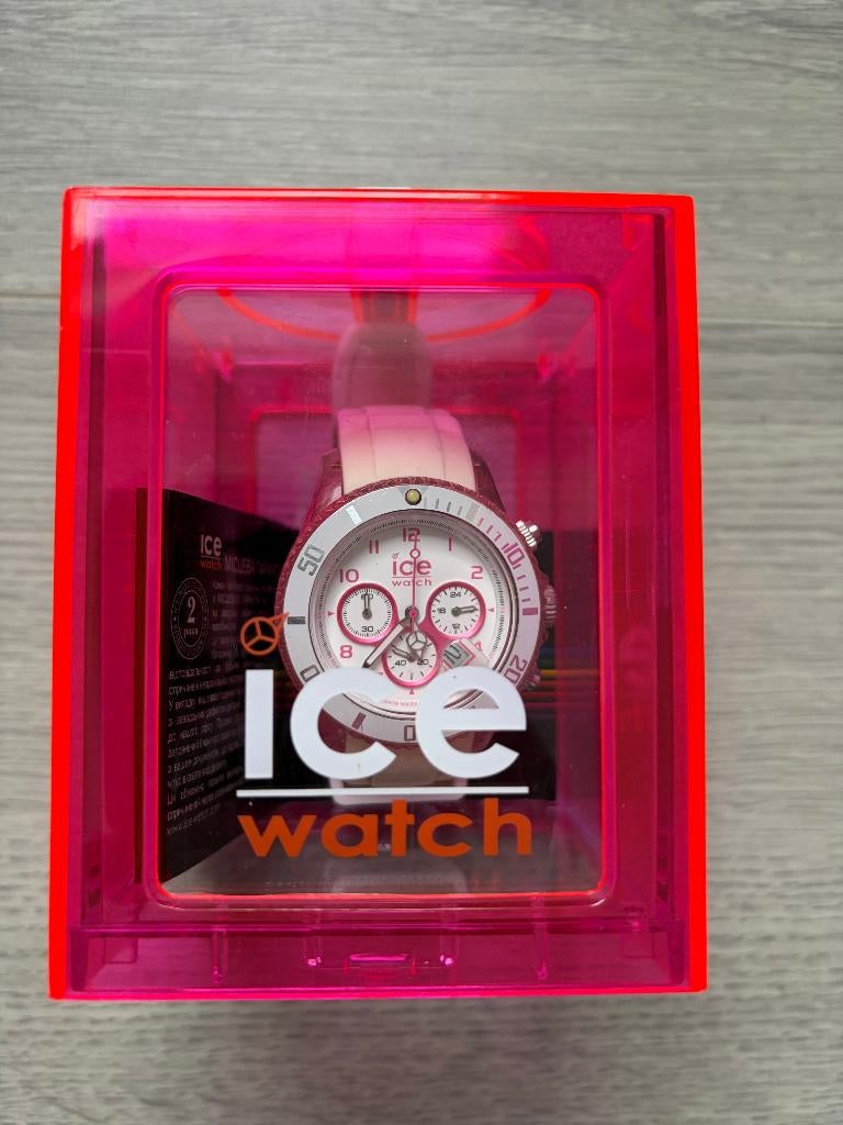 Ice watch - wit / roze, Overige merken, Overige materialen, Gebruikt, Polshorloge