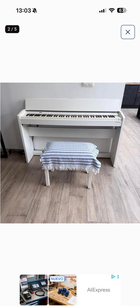 Roland digitale piano f 140r, Ophalen, Wit, Piano