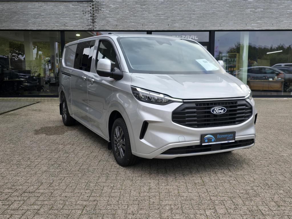 Ford Transit Custom DC 5 PL 2.0 D 170 pk LIMITED FULL OPTION, Autos, Camionnettes & Utilitaires, 0 kg, Argent ou Gris, Achat, Détection des panneaux routiers