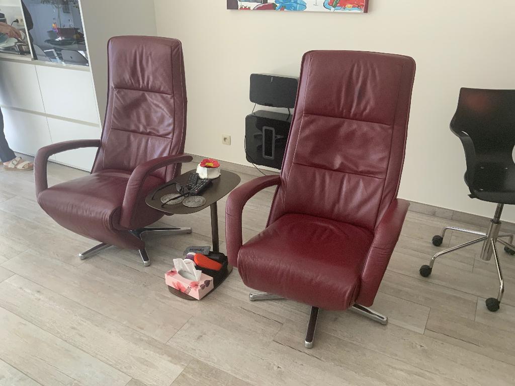 Leder relax, Ophalen, Eenpersoons, Zo goed als nieuw, Minder dan 150 cm