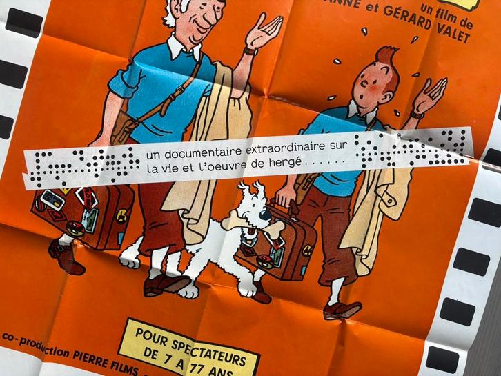 Grande affiche vintage du film Tintin Moi TinTin 1976, Collections, Personnages de BD, Comme neuf, Image, Affiche ou Autocollant