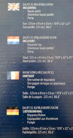 Opblaasbare kajak, Ophalen, Zo goed als nieuw