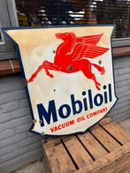 Mobiloil Pegasus emaille reclamebord 1953, Verzamelen, Ophalen, Gebruikt, Reclamebord