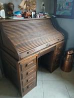 Eiken rolbureau, volledig in orde met sleutel, Huis en Inrichting, Ophalen of Verzenden