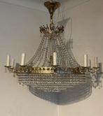 Kristallen kroonluchter met 13 lampen, Ophalen, Zo goed als nieuw, Overige materialen