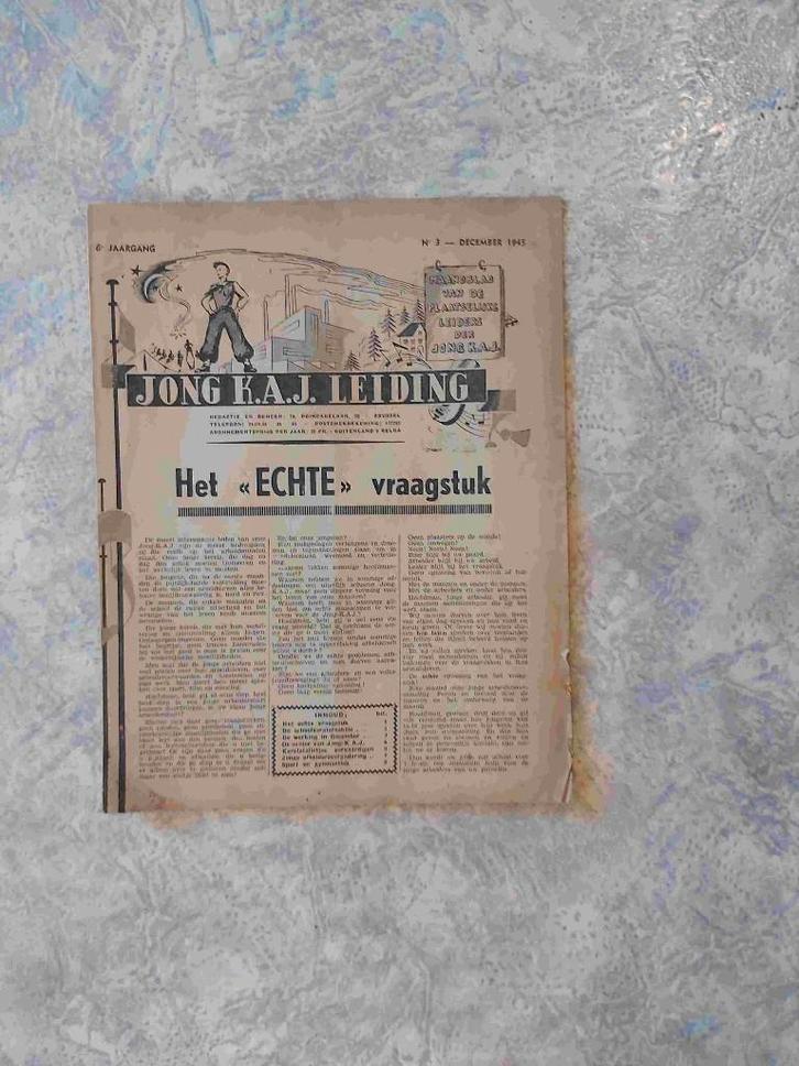 KAJ Jeugd Vlaanderen Oorlog 1945 Verzet Weerstand Leger Zon, Boeken, Oorlog en Militair, Gelezen, Algemeen, 1945 tot heden, Verzenden