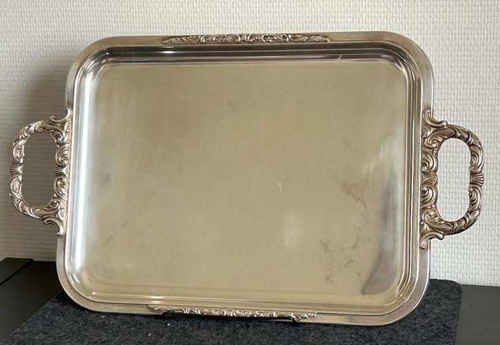 Plateau en Argent Rectangulaire Sambonet, Antiquités & Art, Antiquités | Argent & Or, Argent, Enlèvement ou Envoi