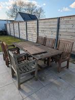 Westminster Teak tuinset, verlengbare tafel + 6 stoelen, Huis en Inrichting, Ophalen, Gebruikt, Teakhout, 200 cm of meer