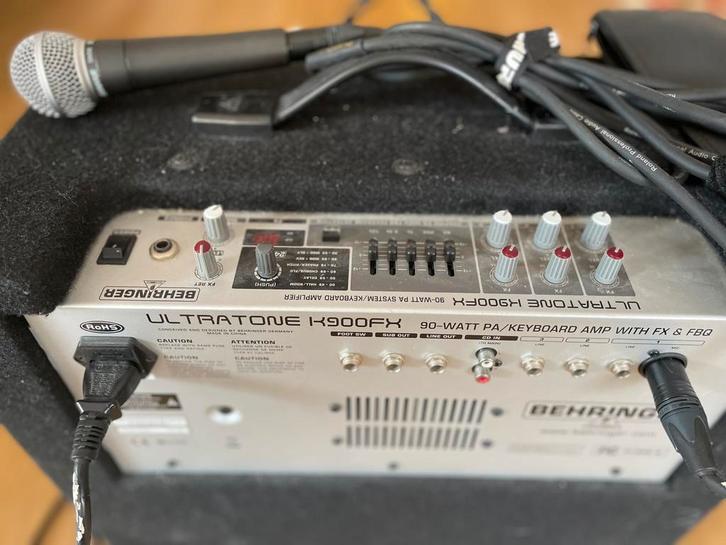 Ampli Behringer avec Micro Shure SM58, Muziek en Instrumenten, Versterkers | Keyboard, Monitor en PA, Zo goed als nieuw, Ophalen