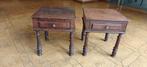 2 identieke antieke nachtkkastjes / bijzettafeltjes, Antiek en Kunst, Ophalen