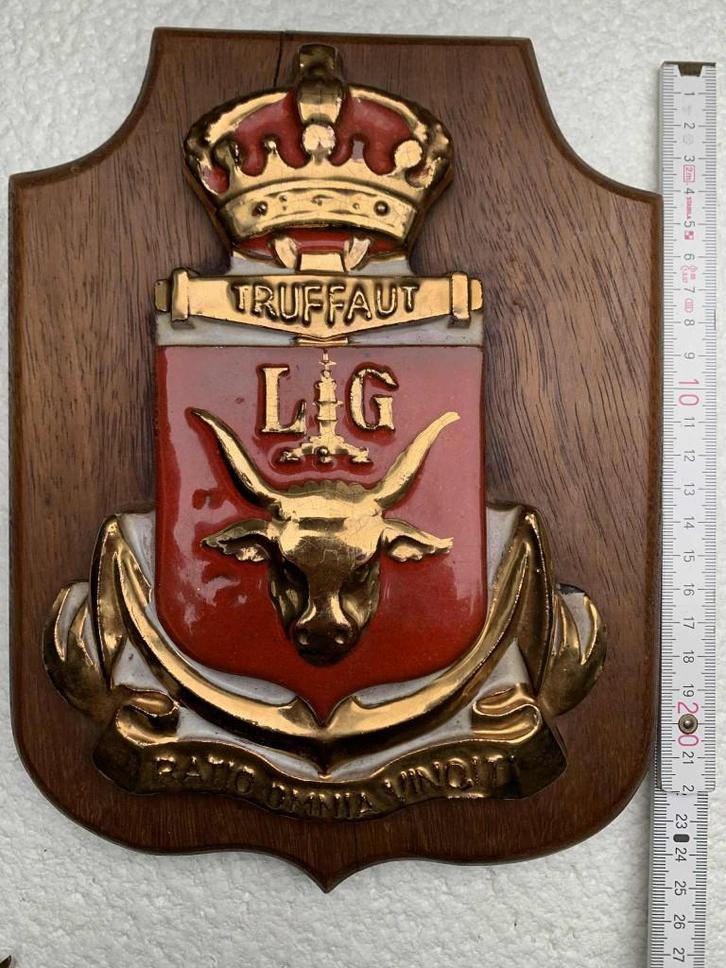 Plaquette, Truffaut, Mijnenveger 1955-2001 Belgische Marine, Collections, Objets militaires | Général, Marine, Enlèvement ou Envoi