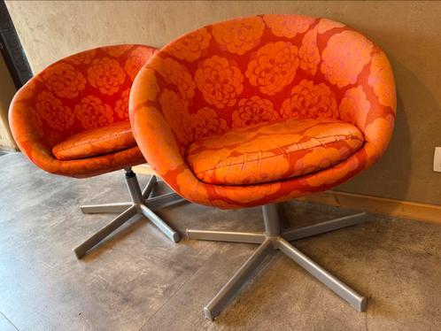 2 retro kuipzeteltjes ‘Skruvsta’ IKEA - niet meer verkrijgb., Huis en Inrichting, Fauteuils, Gebruikt, Stof, Ophalen