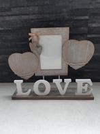 Cadre photo en bois Love avec coeurs, Utilisé, Enlèvement ou Envoi