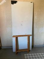Werktafel bestaande uit plank en schragen, Ophalen, Gebruikt, Bureau