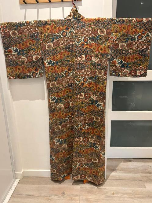 Vintage zijden kimono — Komon met all-over sarasapatroon, Kleding | Dames, Overige Dameskleding, Zo goed als nieuw, Verzenden