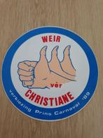 Carnaval Aalst sticker Christiane 1989, Verzamelen, Ophalen of Verzenden