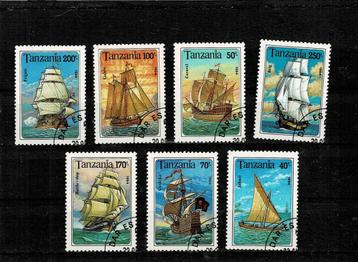 AFRIQUE TANZANIE VOILIERS 7 TIMBRES OBLITERES - VOIR SCAN, Enlèvement ou Envoi, Tanzanie, Affranchi