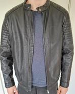 Stevige stoere jack lederen look, Kleding | Heren, Truien en Vesten, Maat 52/54 (L), Jack & Jones, Zo goed als nieuw, Zwart