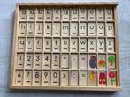 HOUTEN LETTERS, CIJFERS, PLAATJES, Kinderen en Baby's, Speelgoed | Educatief en Creatief, Verzenden, Zo goed als nieuw, Taal en Lezen