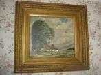 Grand tableau huile sur toile d'époque 19e signé Delanoy, Ophalen
