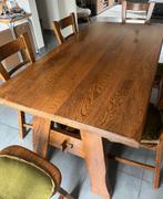 Houten eiken eettafel, Huis en Inrichting, Ophalen, Gebruikt