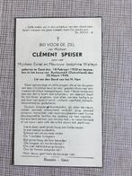 Oorlogsslachtoffer C.Speiser Gent +concentratiekamp 1945, Ophalen of Verzenden, Bidprentje
