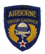 WW2 US army insigne Airborne Troop Carrier British Made, Verzenden, Landmacht, Embleem of Badge