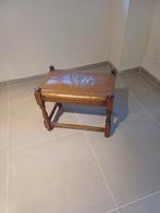 Repose pied en cuir et bois chêne, Maison & Meubles, Canapés | Repose-pieds & Poufs, Enlèvement, Utilisé, Rectangulaire, Cuir