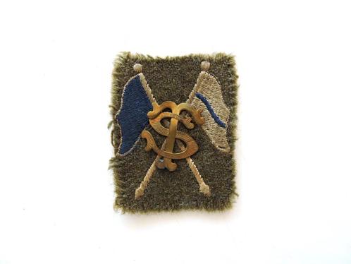 ABBL oude stoffen badge Telegraaf Dienst, Verzamelen, Militaria | Tweede Wereldoorlog, Overige soorten, Verzenden
