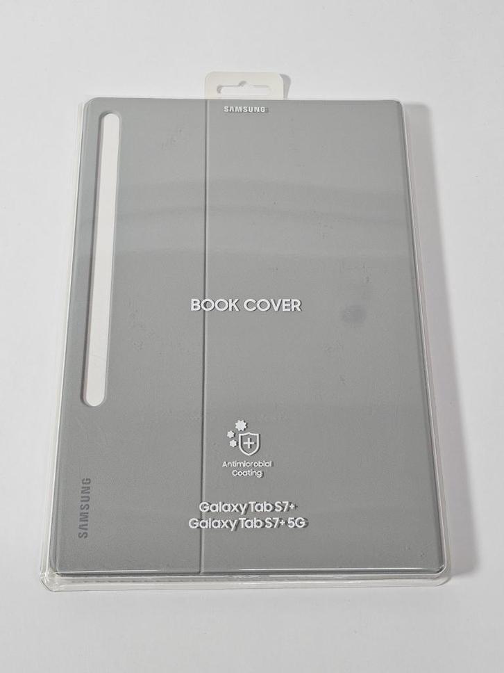 Samsung - Book Cover - Galaxy Tab S7+ - Grijs, Computers en Software, Tablet-hoezen, Zo goed als nieuw, Bescherming voor- en achterkant