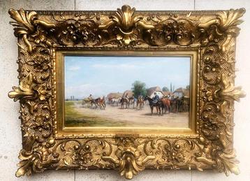 Ruiters en Paarden - Anton Rudolf Derfla (1849 - ? Wenen) beschikbaar voor biedingen
