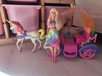 Barbie calèche arc-en-ciel., Enlèvement, Comme neuf, Barbie