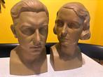 2x antiek jaren 20-30 borstbeelden Aalst Art Deco periode, Ophalen of Verzenden