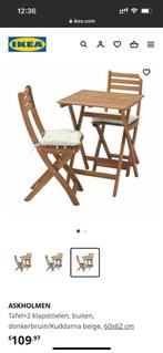tafel+2 stоelen, Huis en Inrichting, Tafels | Eettafels, 50 tot 100 cm, Ophalen of Verzenden, Zo goed als nieuw, Tot twee personen