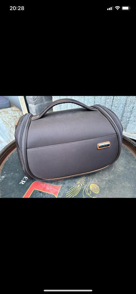 Melvin beautycase, Handtassen en Accessoires, Beautycases, Gebruikt, Hardcase, Bruin, Met spiegeltje(s), Ophalen of Verzenden
