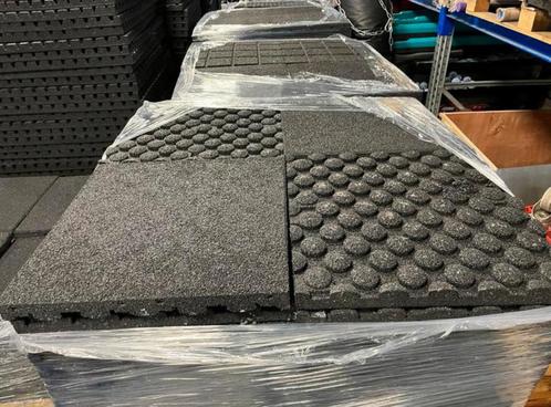 Rubberen Vloertegels 50x50x4.5cm, Sport en Fitness, Fitnessmaterialen, Gebruikt, Fitnessmat, Ophalen