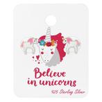 Eenhoorn unicorn oorstekers voor kinderen 925 Sterling, Nieuw, Ophalen of Verzenden, Zilver, Oorbellen