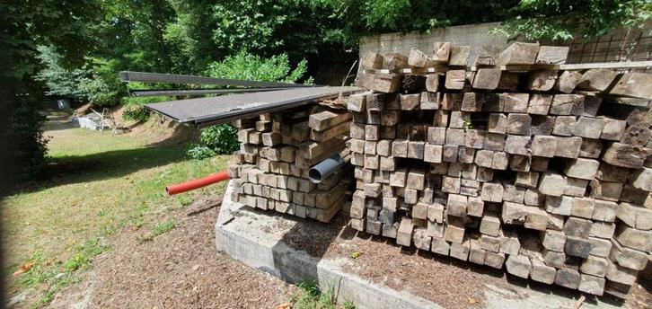 Bekistingsbalken, Doe-het-zelf en Bouw, Hout en Planken, Gebruikt, Balk, Grenen, 300 cm of meer, 50 mm of meer, Ophalen