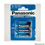 Lot de 12 piles (6 blisters) Panasonic General C / R14 (LR14, Enlèvement ou Envoi, Neuf