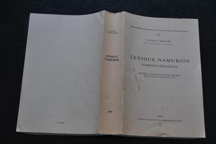 LEONARD Lexique namurois dialecte Annevoie Bioul Warnant, Boeken, Streekboeken en Streekromans, Gelezen, Ophalen of Verzenden