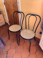 2 chaises noires style bistrot, Maison & Meubles, Chaises, Enlèvement, Utilisé