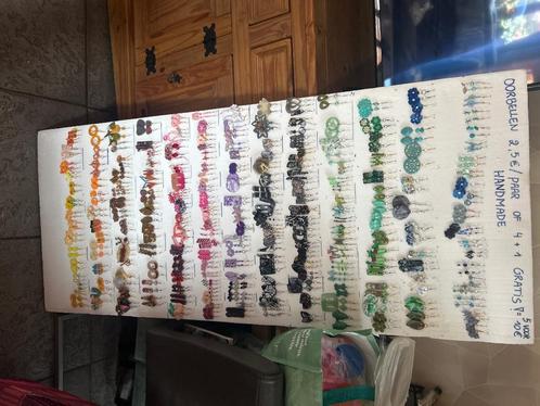 Mooie handwerk oorbellen uniek zelfgemaakt, Handtassen en Accessoires, Oorbellen, Nieuw, Hangers, Overige materialen, Ophalen of Verzenden