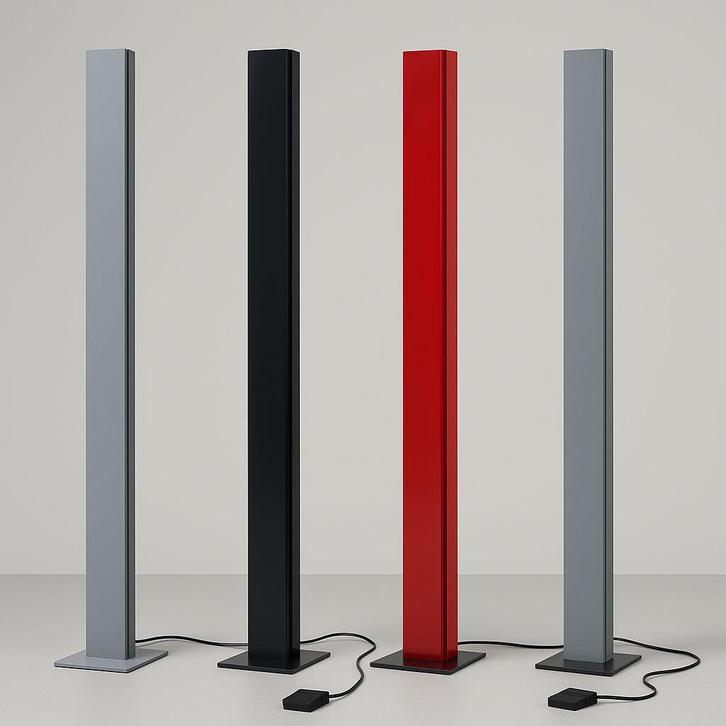 4 x Multiplo-Microdata Milano-80s-lamp, Huis en Inrichting, Lampen | Kroonluchters, Gebruikt, Metaal, Ophalen