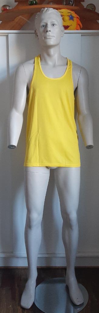 Débardeur musculaire avec maille jaune citron SHEIN taille L, Kleding | Heren, Sportkleding, Nieuw, Algemeen, Maat 52/54 (L), Geel