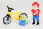Playmobil jongen met fiets, Ophalen of Verzenden, Zo goed als nieuw