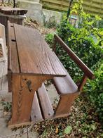 Banc d'écolier double en bois très bon état, Enlèvement