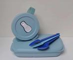 Tupperware™ « Lunchset - doos + bestek » blauw - groen, Verzenden, Nieuw, Groen, Bus of Trommel