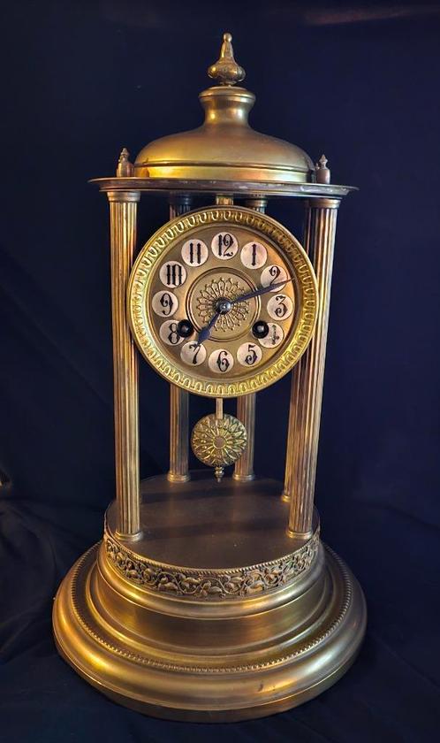 antieke zuilen pendule, Antiek en Kunst, Antiek | Klokken, Ophalen of Verzenden