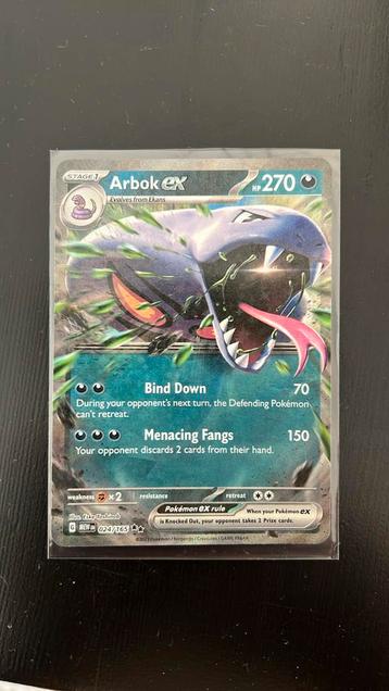 Arbok EX, Hobby en Vrije tijd, Verzamelkaartspellen | Pokémon, Ophalen of Verzenden, Zo goed als nieuw