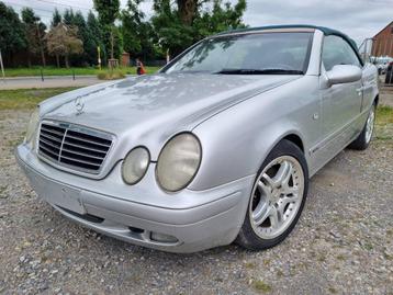 Mercedes CLK230 Compressor Cabriolet 2.3i 193cv 172000km, Argent ou Gris, Entreprise, Cabriolet, Boîte manuelle